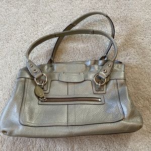 Silver Coach shoulder purse
